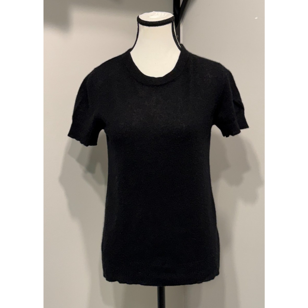 Oats Cashmere by Debra Hayburn Women's Small Short Sleeve 100% Cashmere Top‎